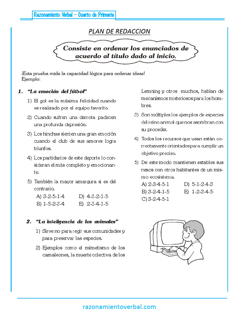 04 Plan de Redaccion Cuarto de Primaria | PDF