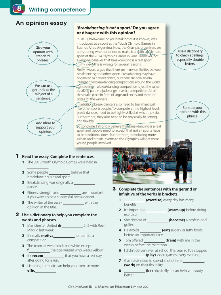 Opinion Essay Structure for B1 Students | PDF | Linguistics