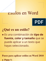 Estilos en Word