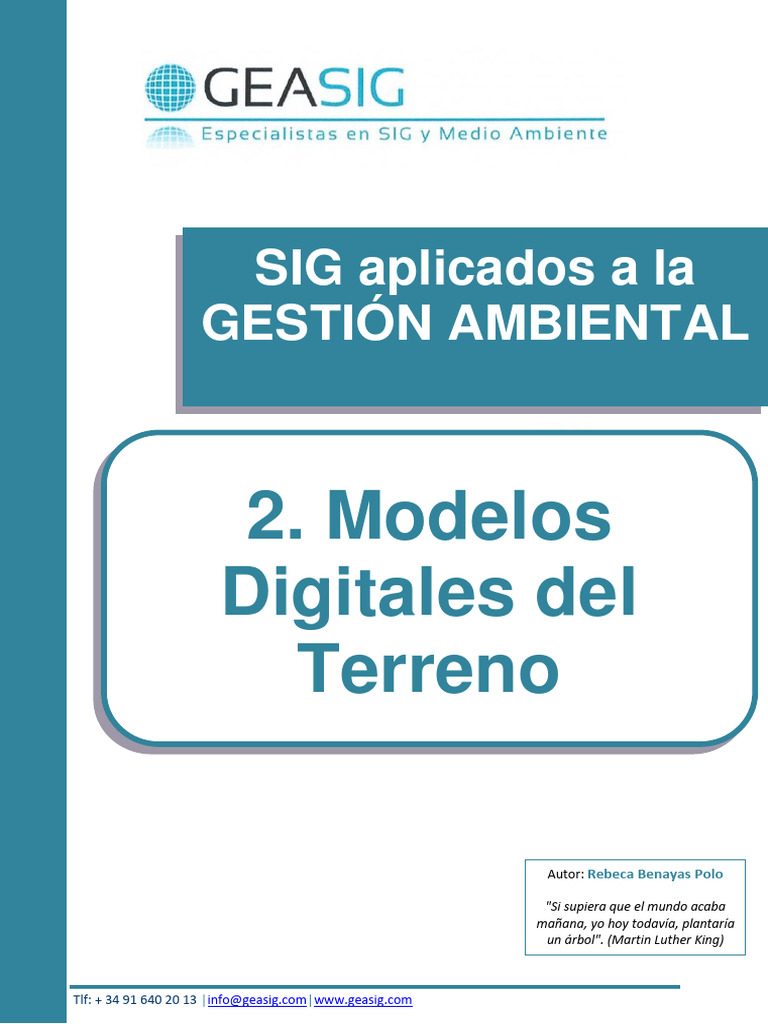 Modelos Digitales del Terreno en SIG | PDF | Sistema de información ...