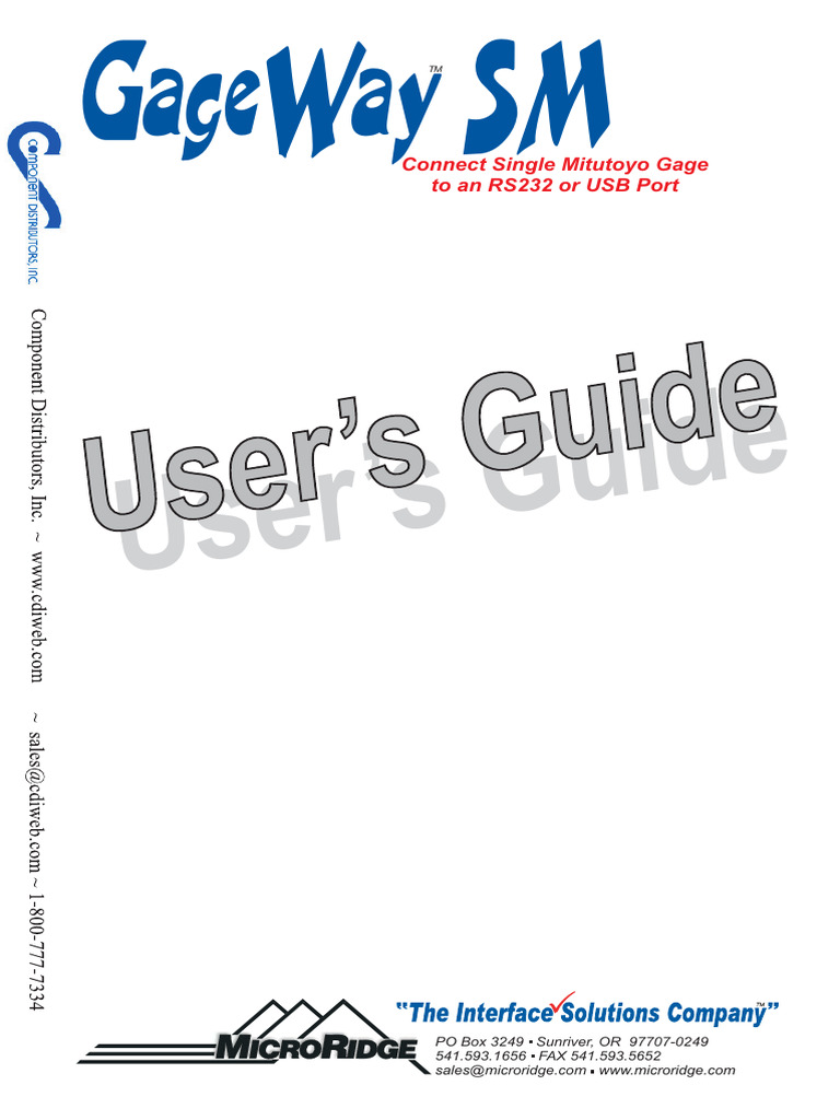 Gageway SM Users Guide | PDF | Usb | Personal Computers
