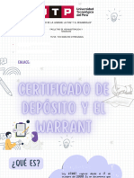 Lectura - Certificado de Depósito y El Warrant