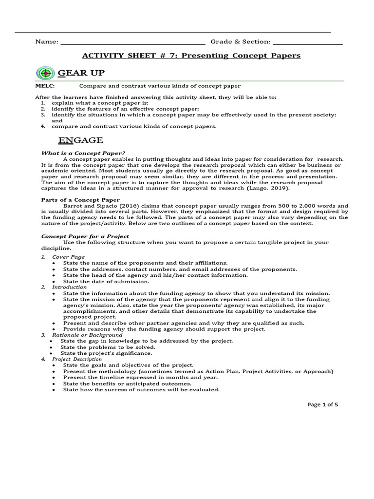 Eapp q3 As8 Concept Paper Final | PDF | Concept | Methodology