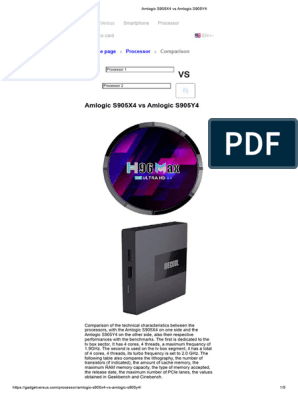 Amlogic S905X4 Vs Amlogic S905Y4, PDF, Multi Core Processor