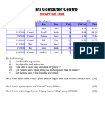 MSOffice Test Question Sristi 100