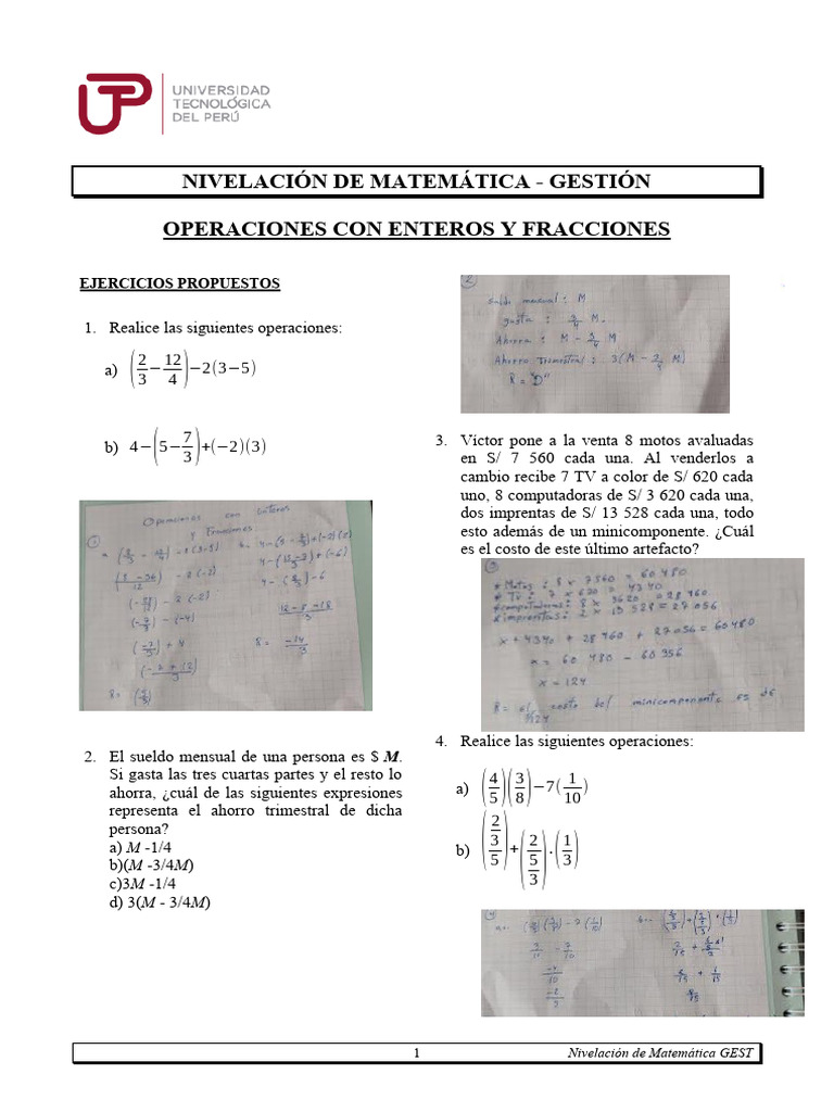 S01.s1 - Resolver Ejercicios (1) Matematica | PDF | Presupuesto | Entero