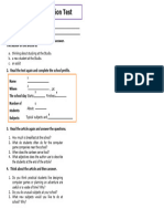 Reading Comprehension Test - 4 TH