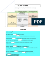 Quantifiers - Table and Exercises