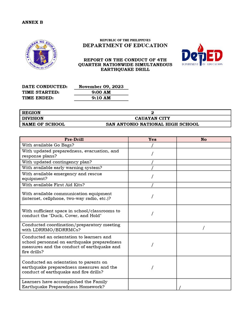 Pinoma Es 4TH Quarter Nsed PDF Emergency Management Public Safety