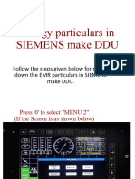 Energy Particulars in SIEMENS DDU-1