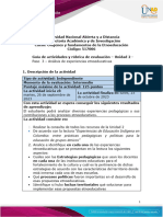 Guia de Actividades y Rúbrica de Evaluación - Unidad 2 - Paso 3 - Análisis de Esperiencias Etnoeducativas