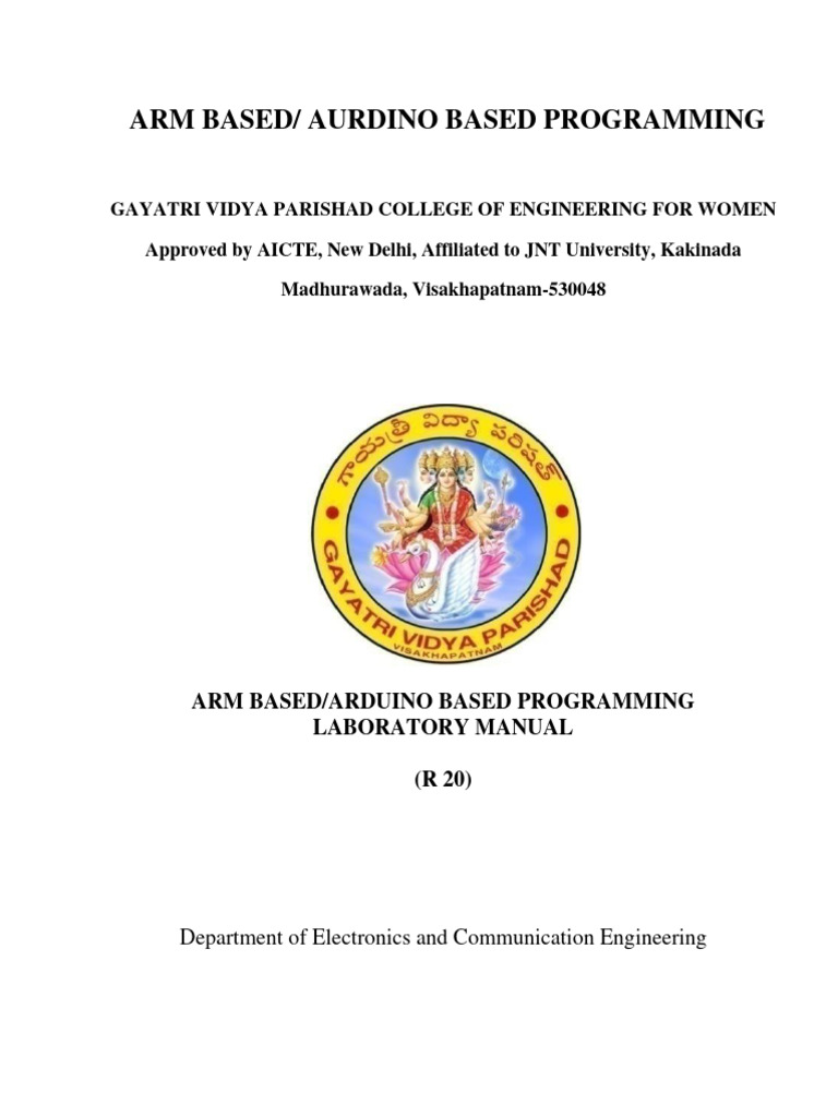 Arduino Lab Manual | PDF | Arduino | Power Supply