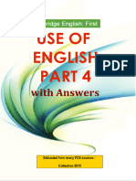 Cambridge English - First - Use of English. Part 4 - With Answers