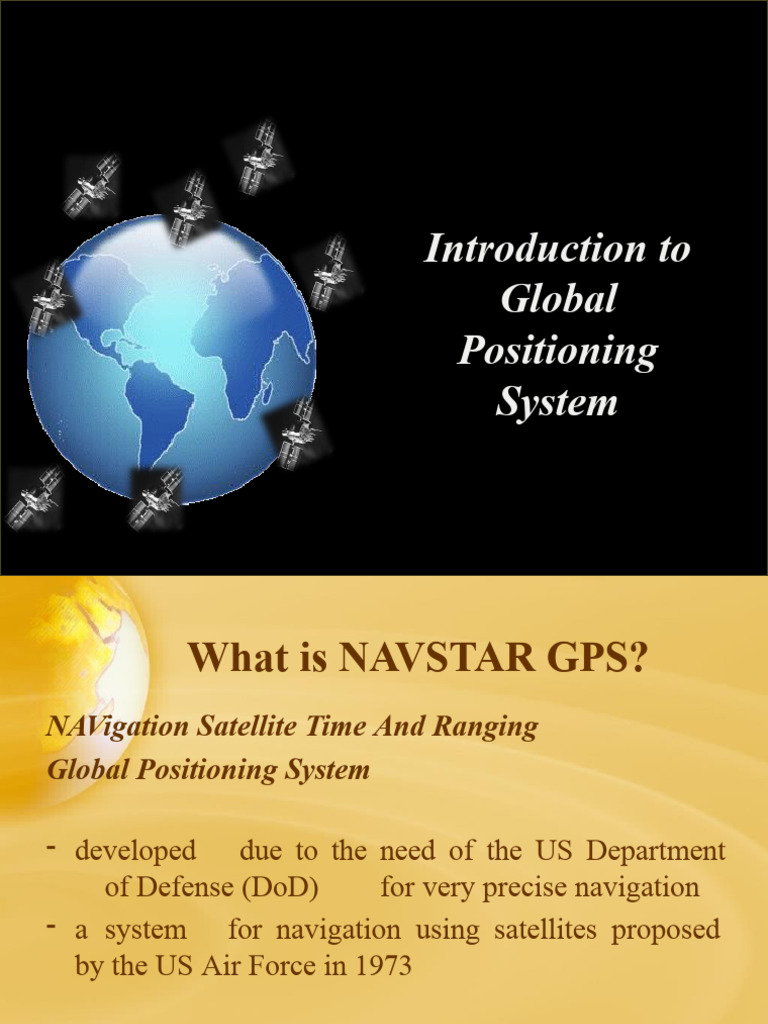 Lecture 4 Introduction To Global Positioning System PDF Global