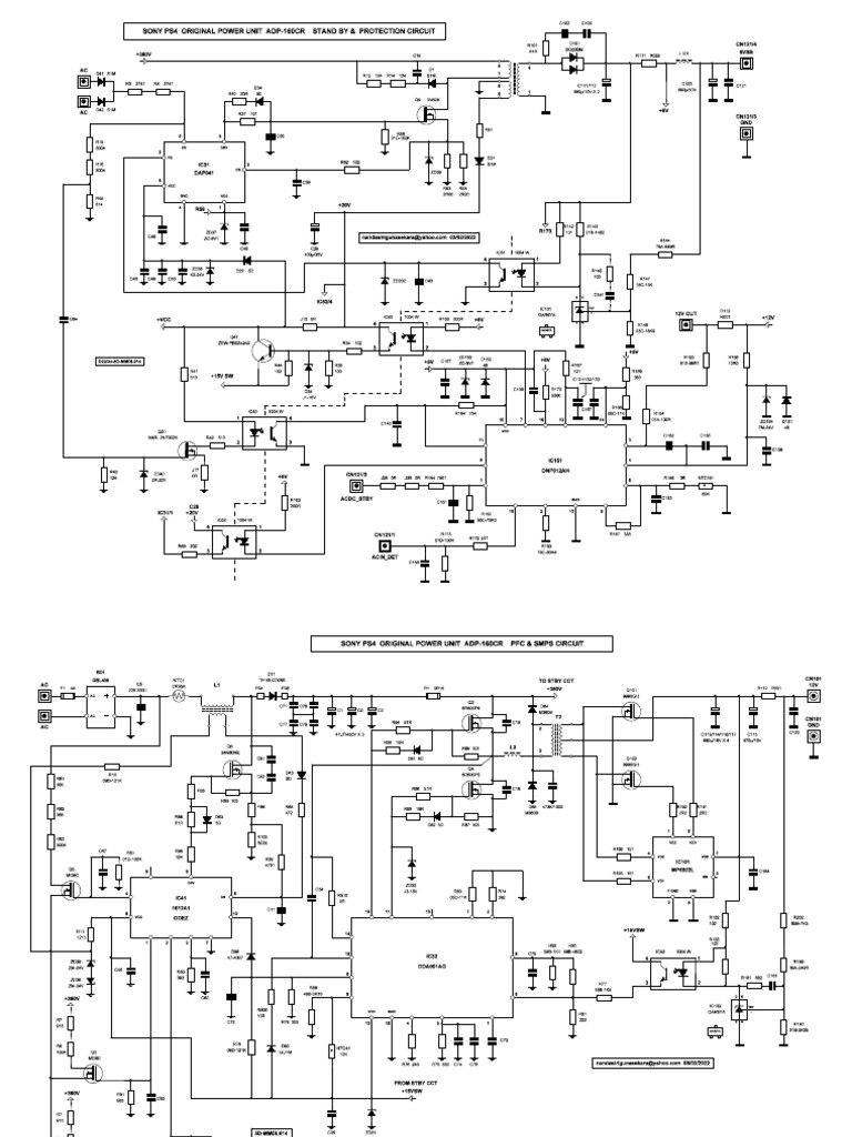 Ps4 Adp-160cr Psu Schematic | PDF