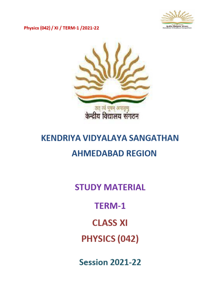 Class XI Physics Term-1 Study Material | PDF | Significant Figures ...