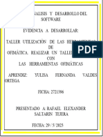 Taller. Utilización de Las Herramientas de Ofimática. Realizar Un Taller Práctico Con Las Herramientas Ofimáticas