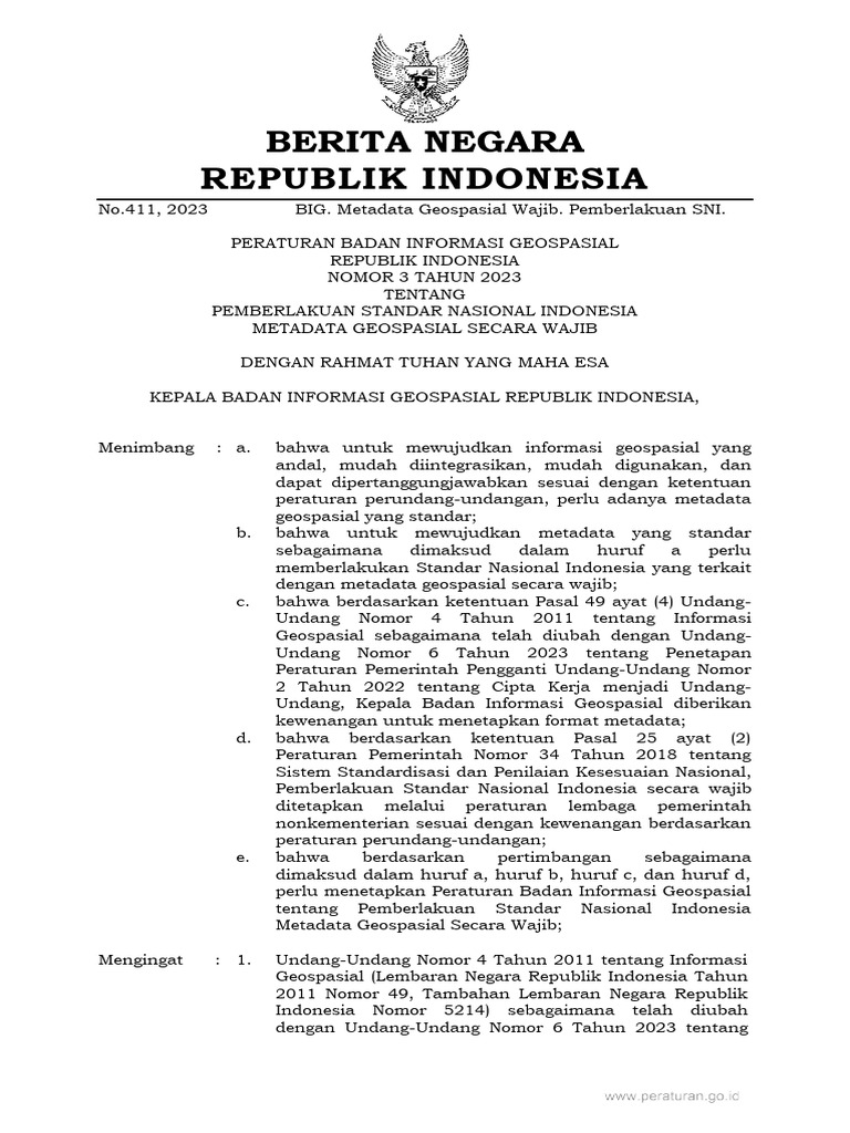 Peraturan big no 3 tahun 2023 pdf