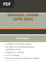 Lecture Note 2 - War Strategy