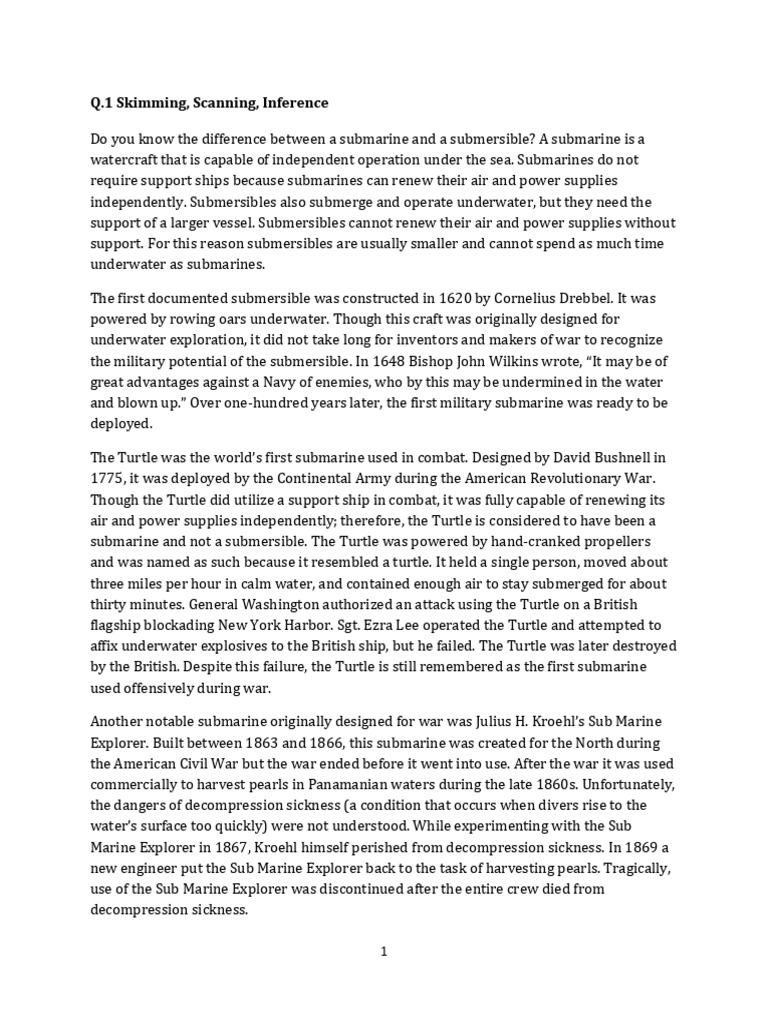 Eng 102 Assignment 1 Pdf Submarines U Boats