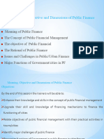 Meaning, Objective and Dimensions of Public Finance Contents