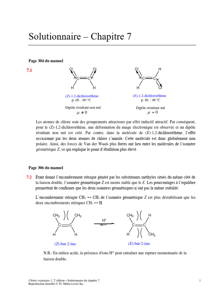 Ozonolyse et carbocations en chimie organique | PDF | Polarité (chimie ...