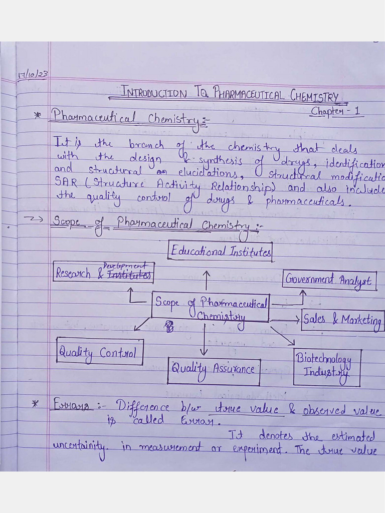 Pharmaceutical Chemistry Notes PDF | PDF