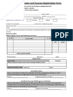 Semester and Course Registration Proforma - MTN Campus Updated