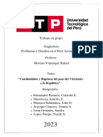 Continuidades y Rupturas - Trabajo Grupal - Problemas y Desafíos en El Perú