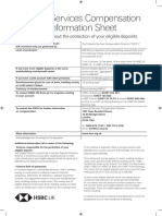 Financial Services Compensation Scheme Information Sheet