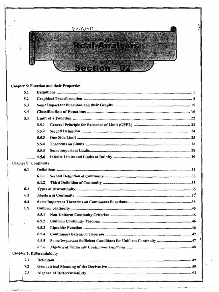 Real Analysis - 2 Dips | PDF