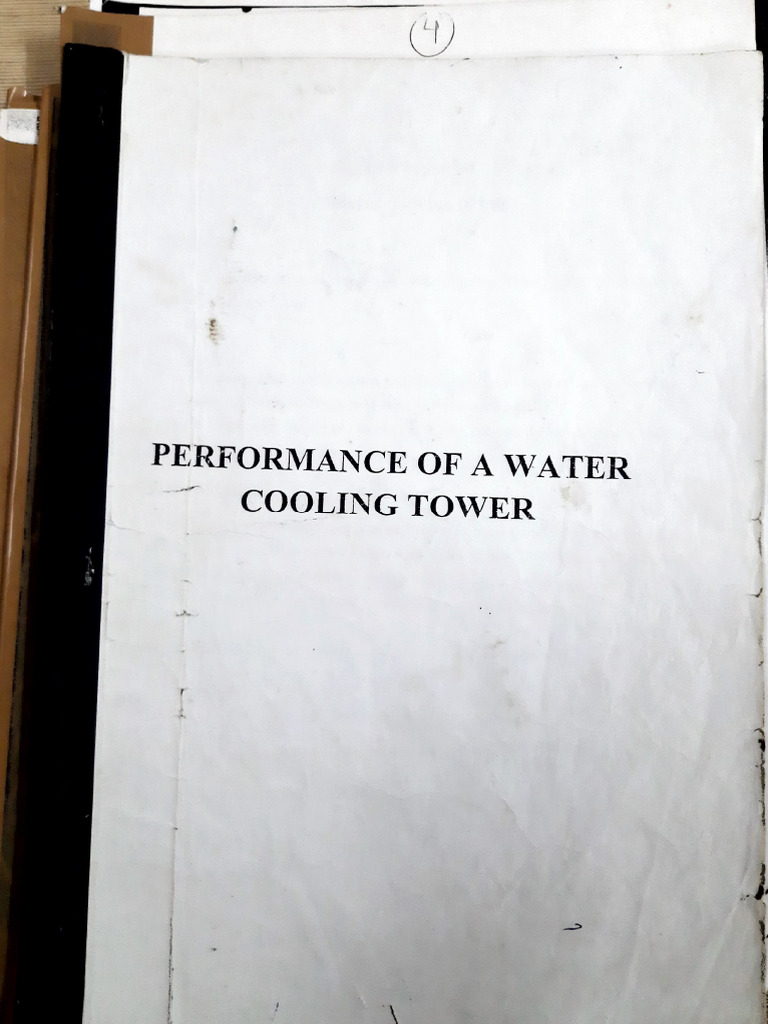 Water Cooling Tower PDF Flow Measurement Water Heating