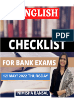 English Checklist by Nimisha Mam (12, May, 2022,)