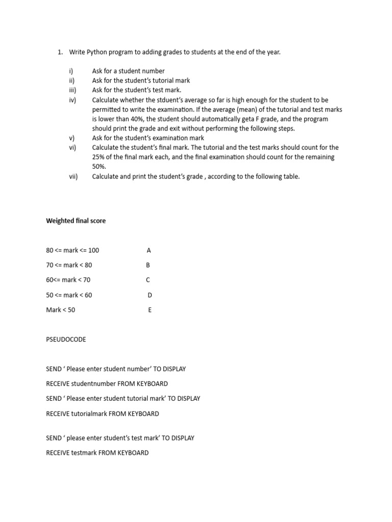 Write Python Program To Adding Grades To Students at The End of The ...