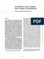 Developmental Theory For A Cognitive Enhancement Therapy of Schizophrenia