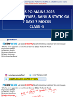 Ibps Po Mains 2023 Current Affairs, Bank & Static Ga 7 Days 7 Mocks