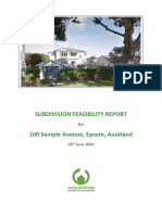 Sample Feasibility Report 2020