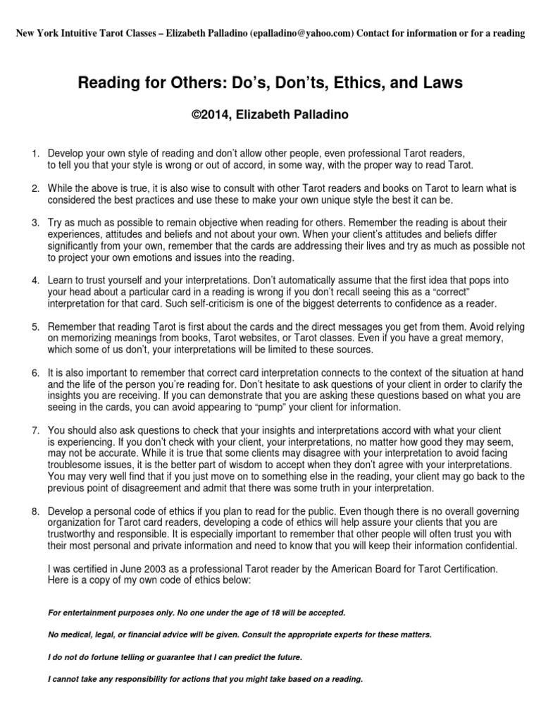 Reading For Others Dos Donts Ethics and | PDF | Attitude (Psychology ...