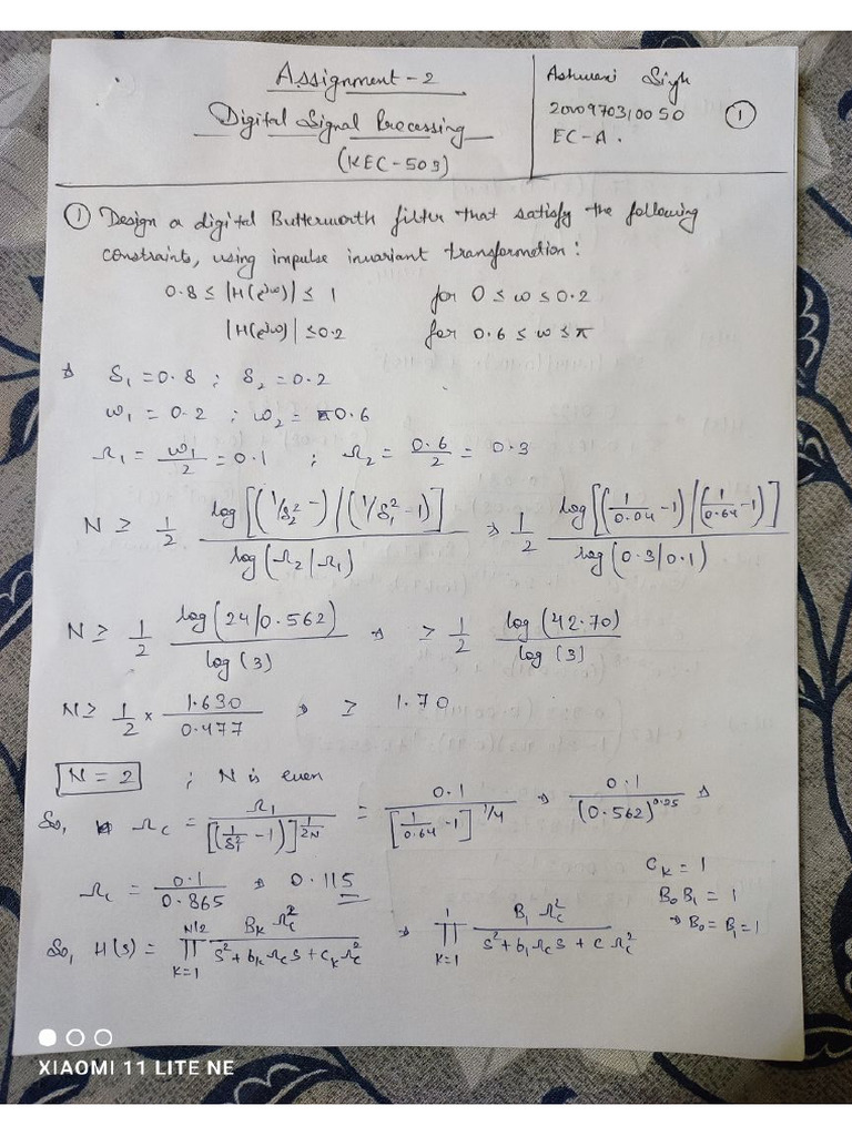 DSP Ass 2 | PDF