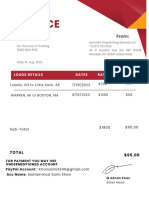 FLT Invoice Dated 18 Aug 2023