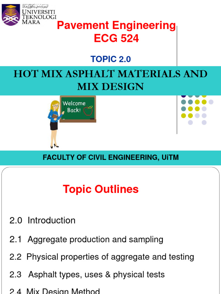 Topic 2-Hot Mix Asphalt Materials and Mix Design - Nadia | PDF | Road ...