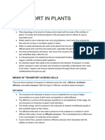 TRANSPORT IN PLANTS