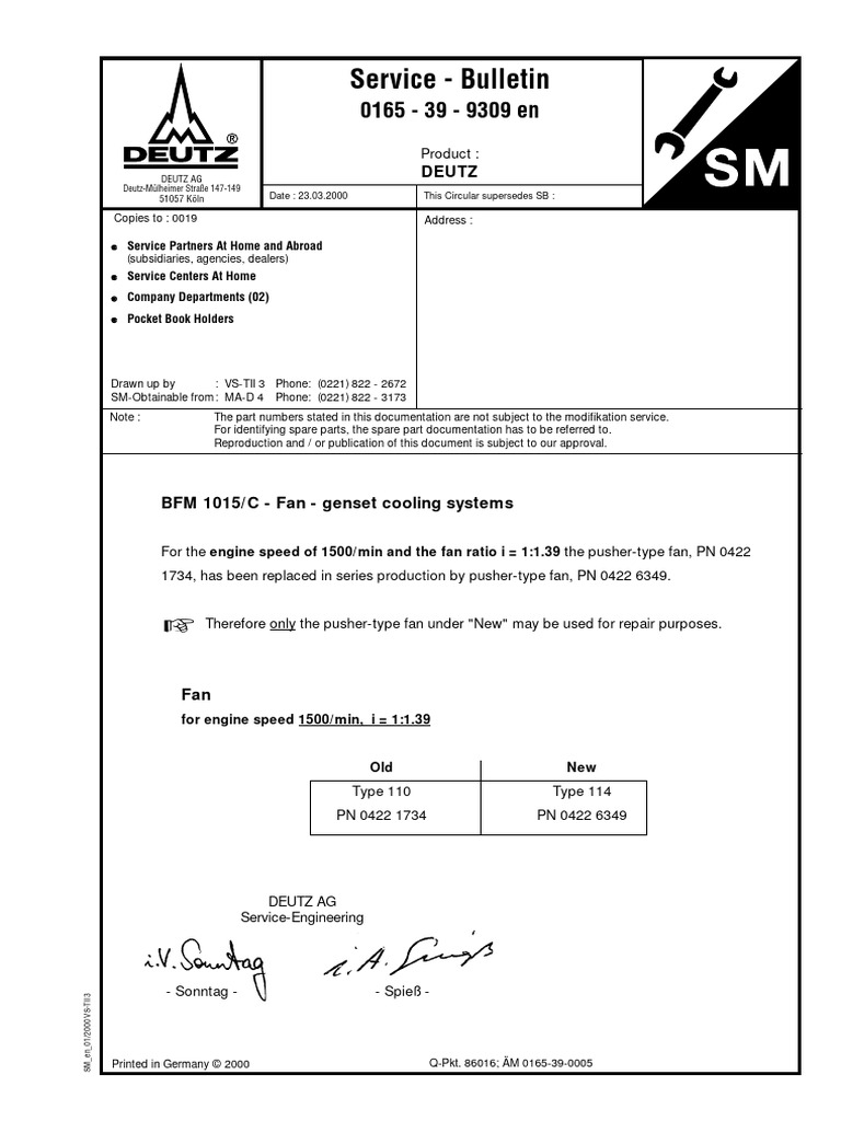Fan Replaced For Genset Applications PDF Engineering