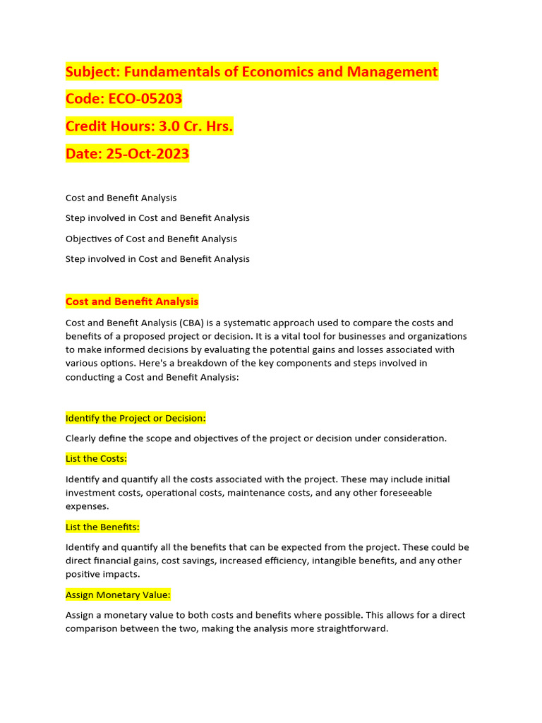 Cost Benefit Analysis Pdf Therapy