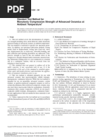 Monotonic Compressive Strength of Advanced Ceramics at Ambient Temperature