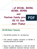 Features of 80186, 80286, 80386, 80486 and Pentium Family Processors Ee Vi Sem Amit Thakur