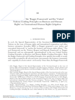 Impact of The Ruggie Framework and The United Nations Guiding Principles On Business and Human Rights On Transnational Human Rights Litigation