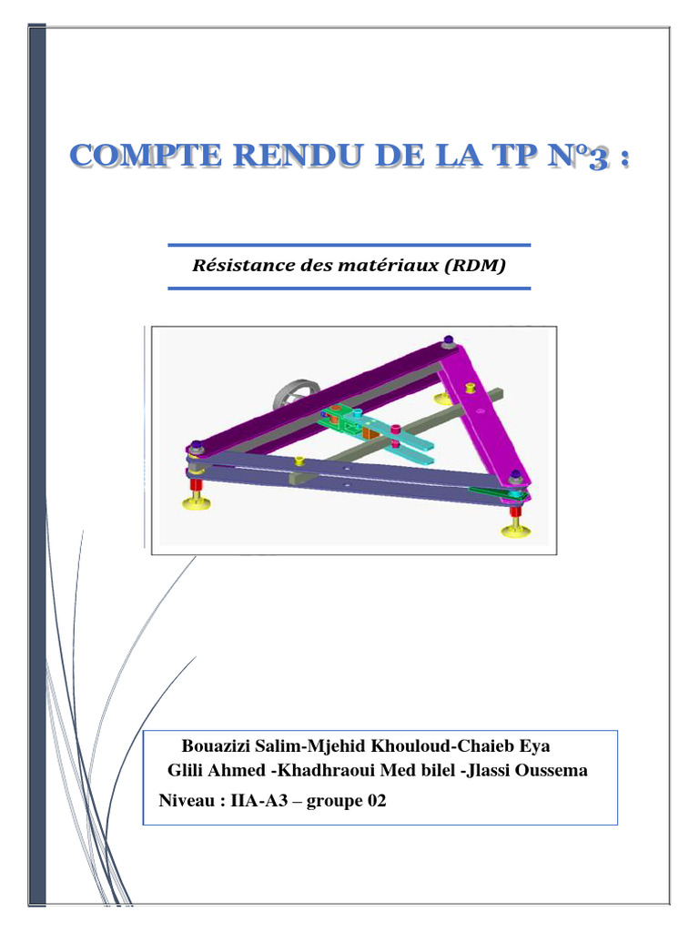 TP RDM | PDF | Module de Young | Flexion (matériau)