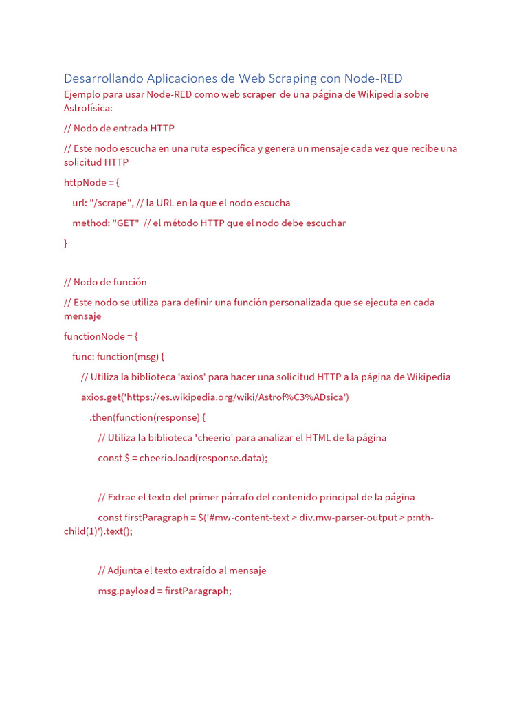 Ejemplo Web Scrap Node-RED | PDF | Métodos y materiales de enseñanza ...