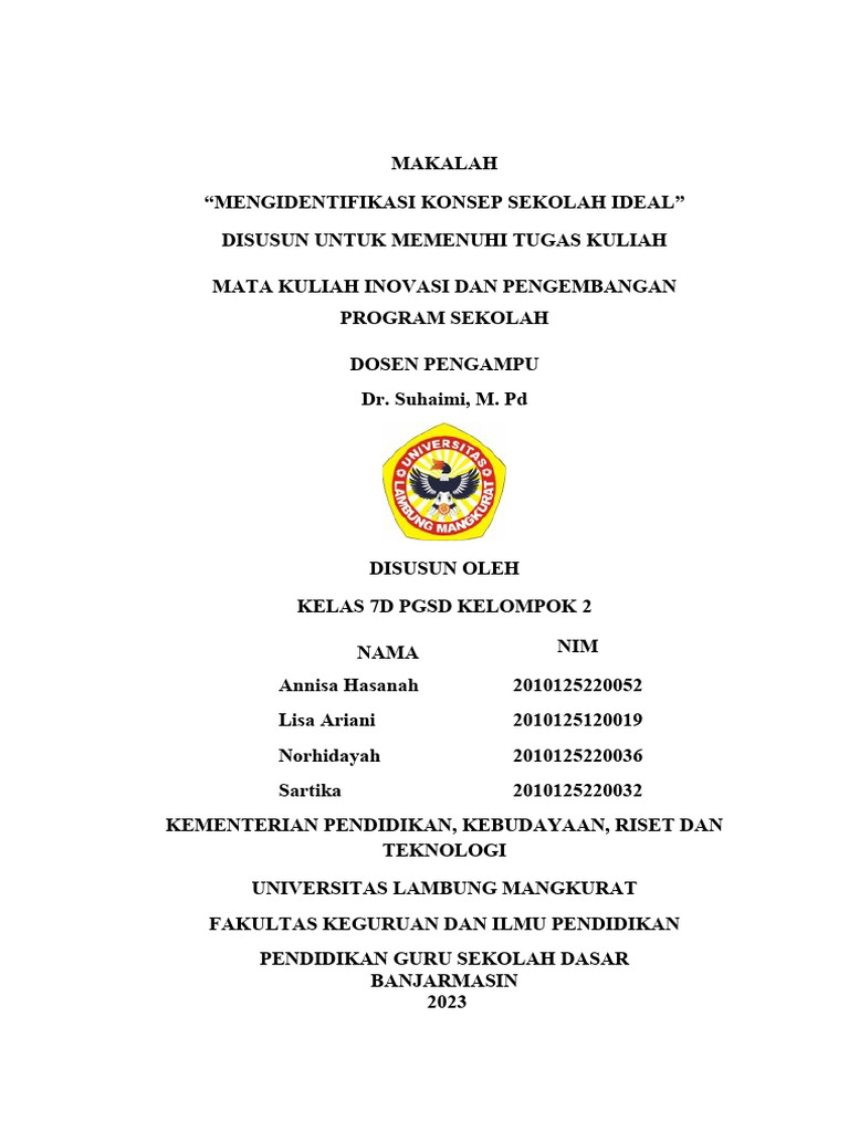 Makalah Kelompok 2 Inovasi Dan Pengembangan Program Sekolah | PDF ...